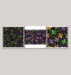 Mardi Gras Patterns With Fleur De Lis Beads