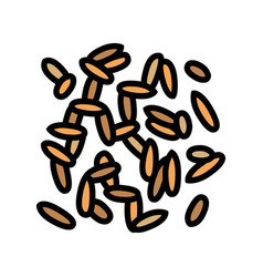 Oryza Grain Food Color Icon