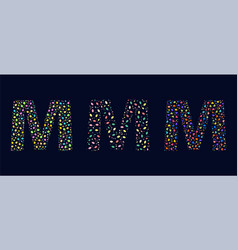 Pattern Colors Leaves Letter M