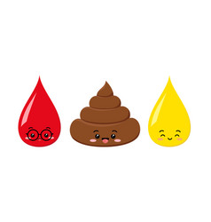 Poop Urine And Blood Baby Emoji Cute Smiling