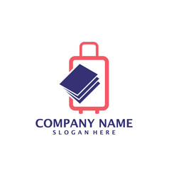 Book Suitcase Logo Design Suitcase Logo Design