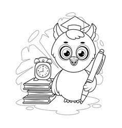 Coloring Page Smart Owl