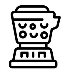 Cute Cartoon Blender Line Art Icon