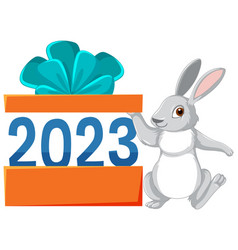 New Year 2023 Rabbit Sign Icon