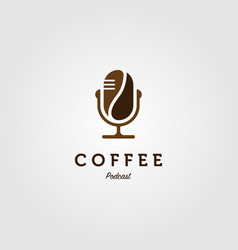 Coffee Podcast Radio Logo Icon Design