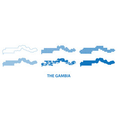 Isolated Maps Of Republic Of The Gambia