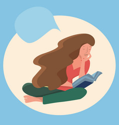 Woman Sitting Down Reading A Book