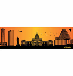 Austin City Skyline Silhouette