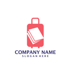 Book Suitcase Logo Design Suitcase Logo Design