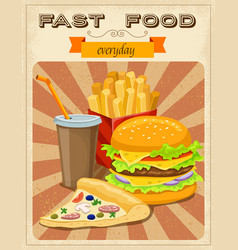 Fast Food Retro Style Poster