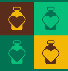 Pop Art Bottle With Love Potion Icon Isolated