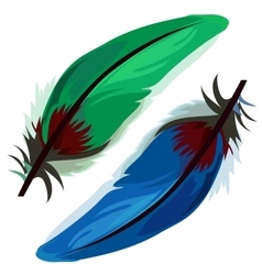 Colorful feather pen Royalty Free Vector Image