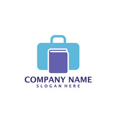 Book Suitcase Logo Design Suitcase Logo Design