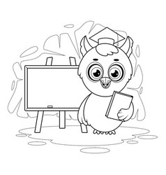 Coloring Page Smart Owl