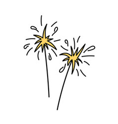 Doodle Sparklers Isolated