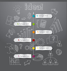 Timeline idea generation concept background vector ...