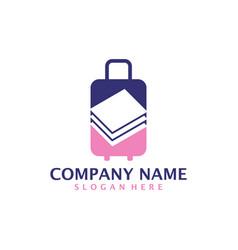 Book Suitcase Logo Design Suitcase Logo Design