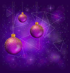 Cosmic Background With Christmas Balls