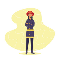 Female Fire Fighter Essential Worker Character