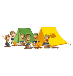 Outdoor Camping With Scout Kids