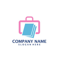 Book Suitcase Logo Design Suitcase Logo Design