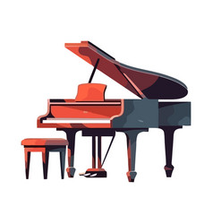 Classical Grand Piano Red Icon