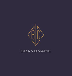 Initial Letter Bc Logo Monogram With Diamond