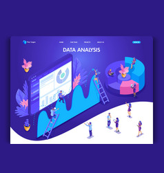 Website Template Design Isometric Concept