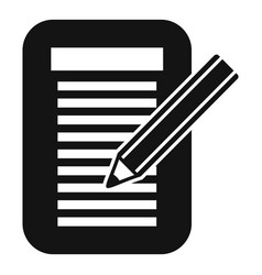 Black And White Notepad Pencil Icon