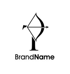 Elegant Initial T Black Arrow Logo