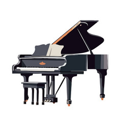 Grand Piano With Elegance Style Icon