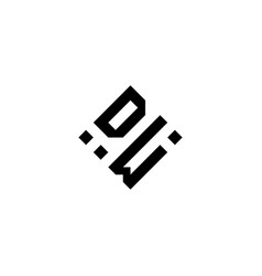 Wd Geometric Logo Initial Concept With High