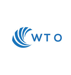 Wto Letter Logo Design On White Background