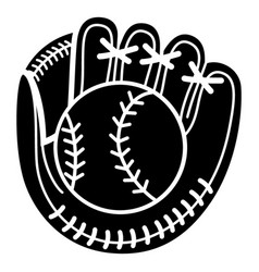 Baseball Glove With Ball Cut Out