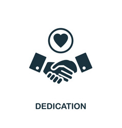 Dedication Icon Monochrome Sign From Work Ethic