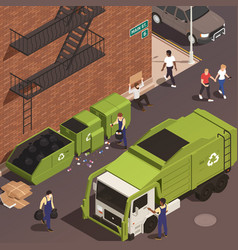 Garbage Removal Isometric Background