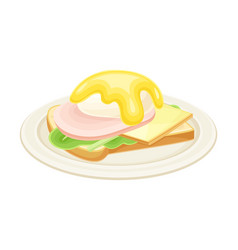 Sandwich With Ham Cheese And Egg Tasty Food Dish