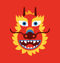 Cartoon Chinese Dragon Head Face