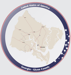 Map Glynn County In Georgia