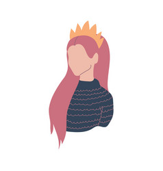 Red Hair Female Wearing Crown