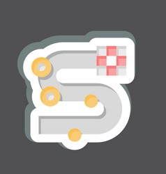 Sticker Race Track Related To Racing Symbol