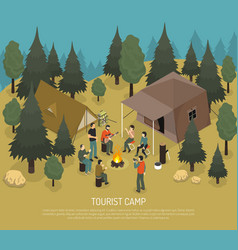 Tourist Camp Isometric