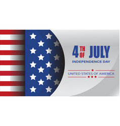 4th Of July Usa Independence Day Banner White