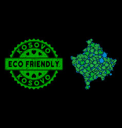 Eco Green Collage Kosovo Map And