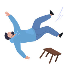 Falling Male Man Fell Off Stool Isometric