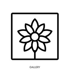 Gallery Icon Line Art Style Design Isolated On