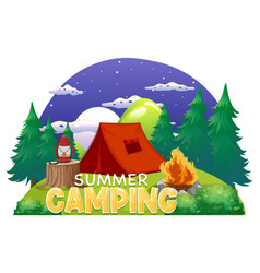 Camping Tent With Summer Text