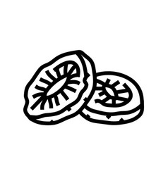 Kiwi Dried Fruit Line Icon