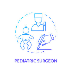 Pediatric Surgeon Blue Gradient Concept Icon