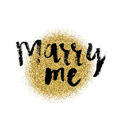 Marry Me Hand Lettering Marriage And Wedding